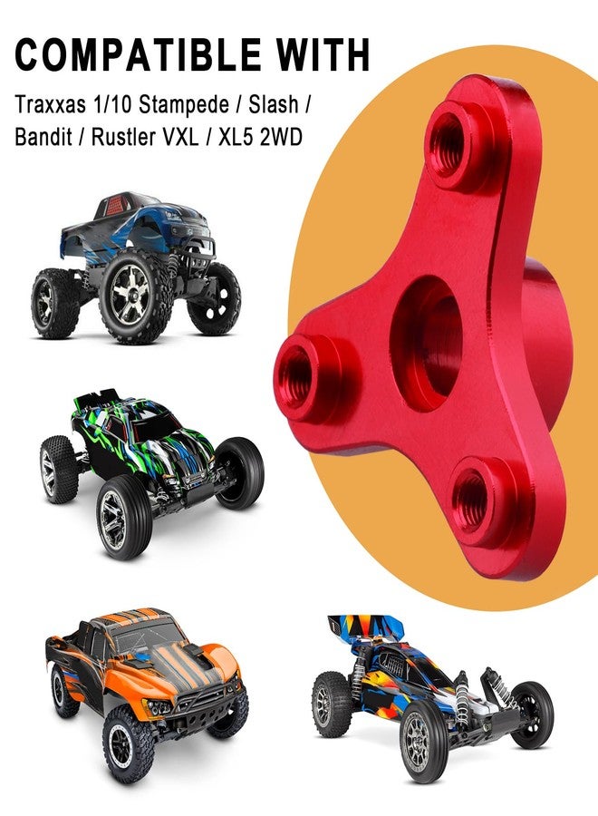 AllinRC Metal Aluminum Alloy RC Slipper Clutch Eliminator for Traxxas 1/10 Stampede/Slash VXL/Rustler 2WD (Red) - Image 5